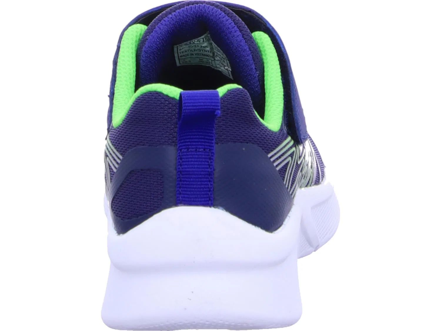 Детские кроссовки для мальчиков с сетчатым верхом Skechers Microspec Texlor, Navy Blue Lime — фото 4