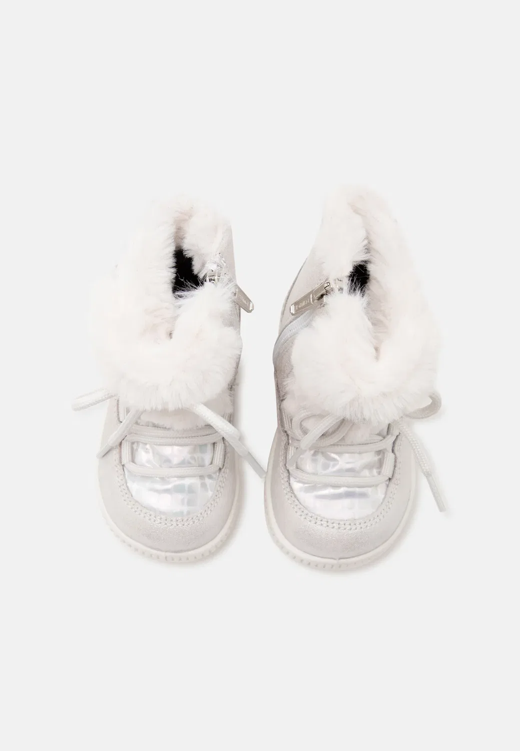Ботинки Goretex Ride на шнуровке Primigi, Silver-Coloured/Iridescent/Cream — фото 4