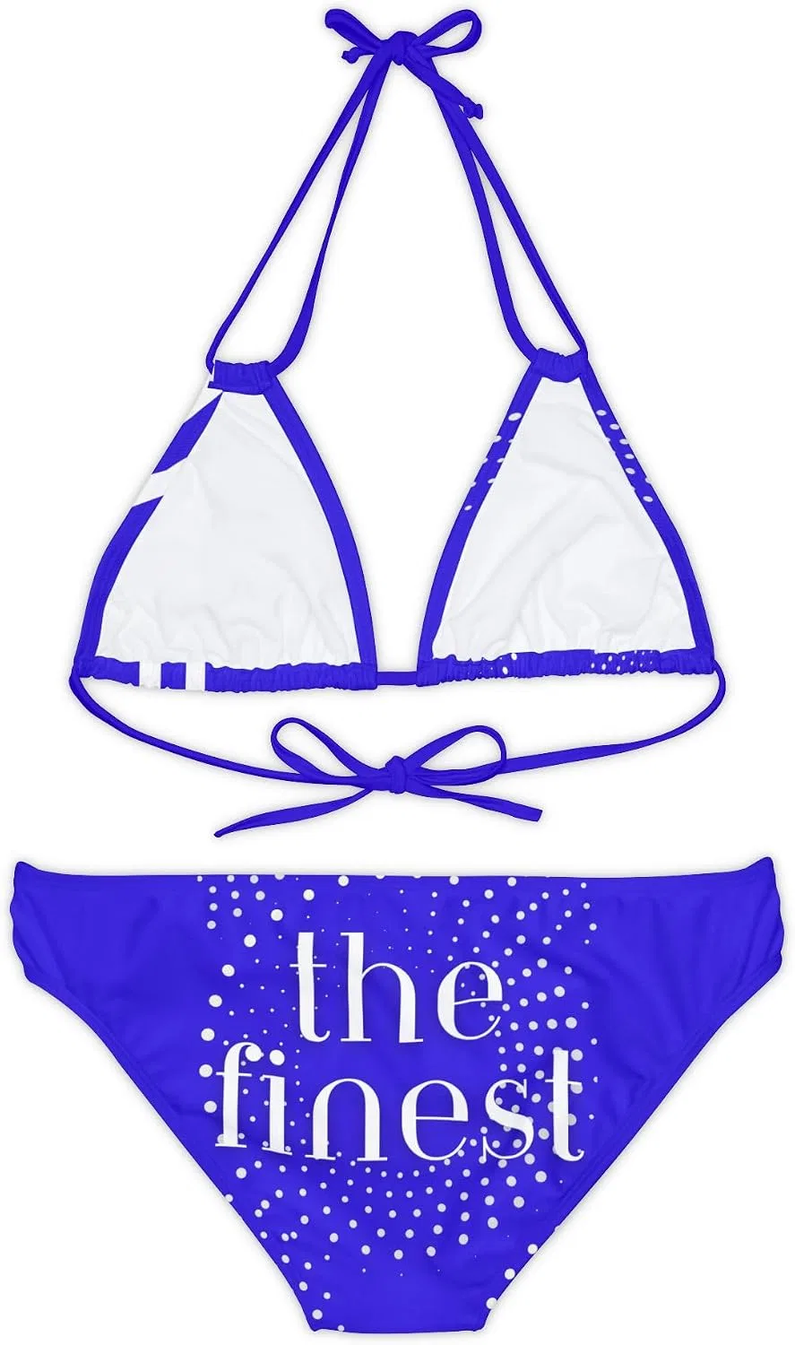 Женский бикини-сет с регулируемыми лямками Strappy Bikini Set, Royal Blue — фото 2