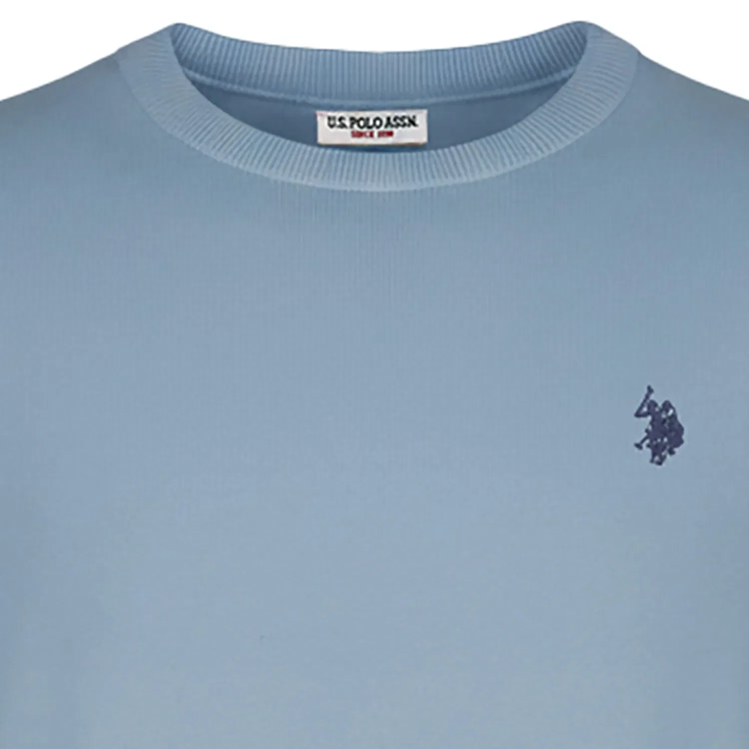 Пуловер вязаный, светло-синий U.S. Polo Assn. — фото 3