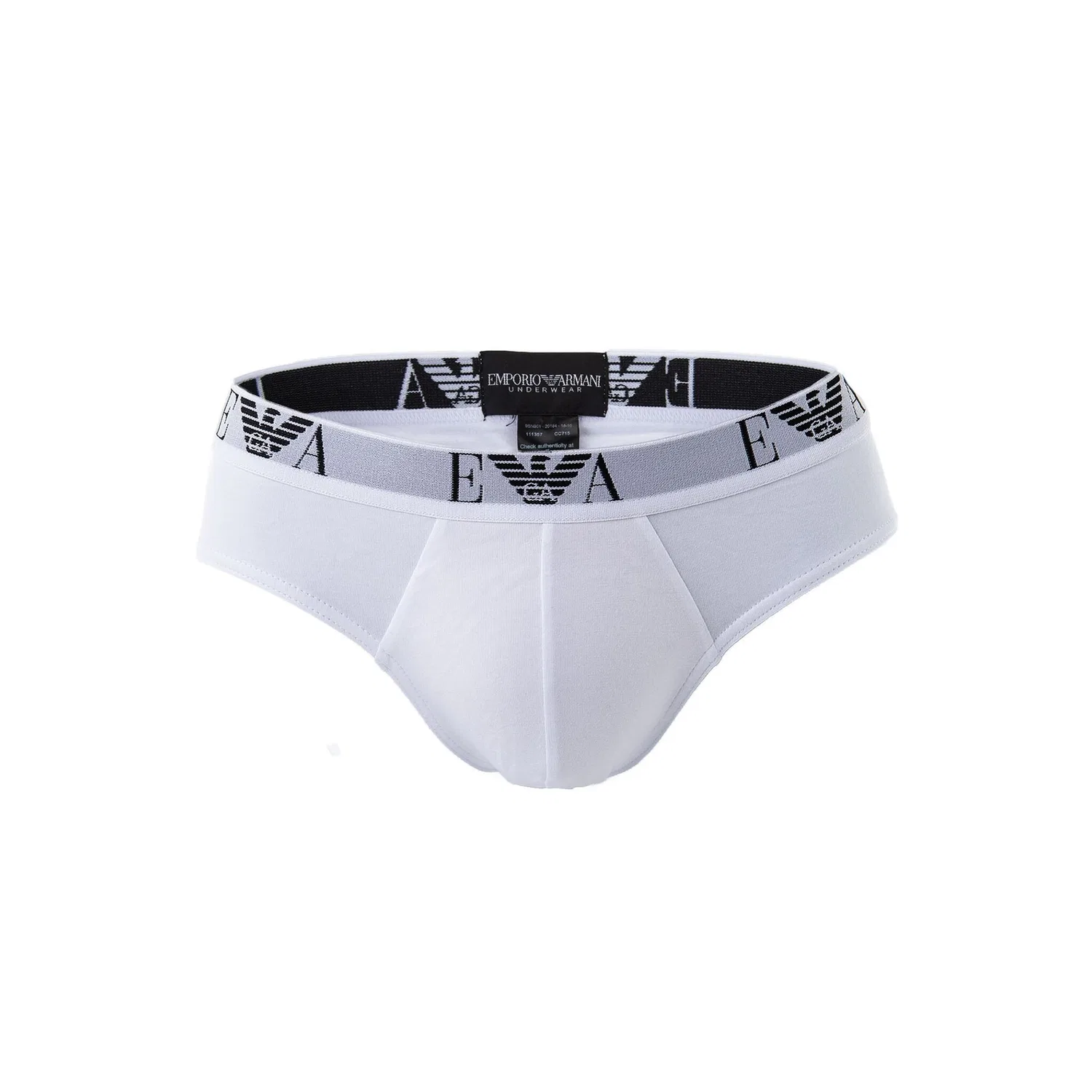Мужские трусы-слипы с логотипом Emporio Armani, White/Black/Marine — фото 3