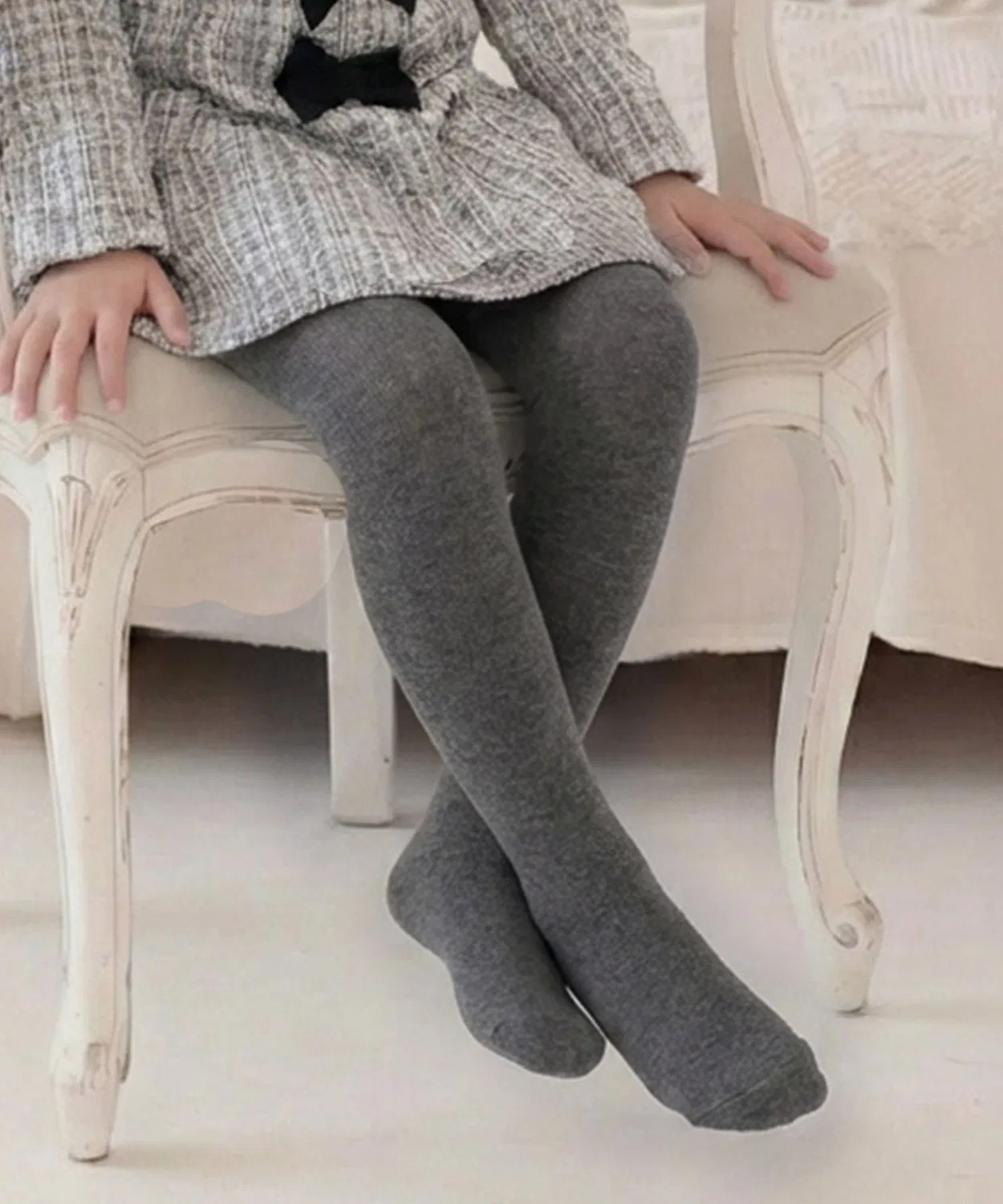 Детские колготки однотонные Rora, Charcoal Grey