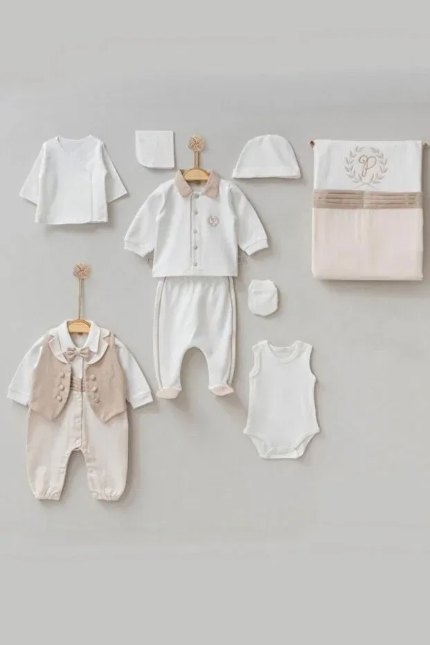 Детский комплект одежды для новорожденных хлопковый Basics Cherub Baby, Beige