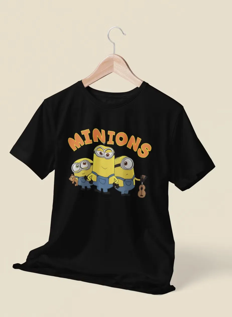 Футболка с принтом Minions Banana Time Zoom, черный