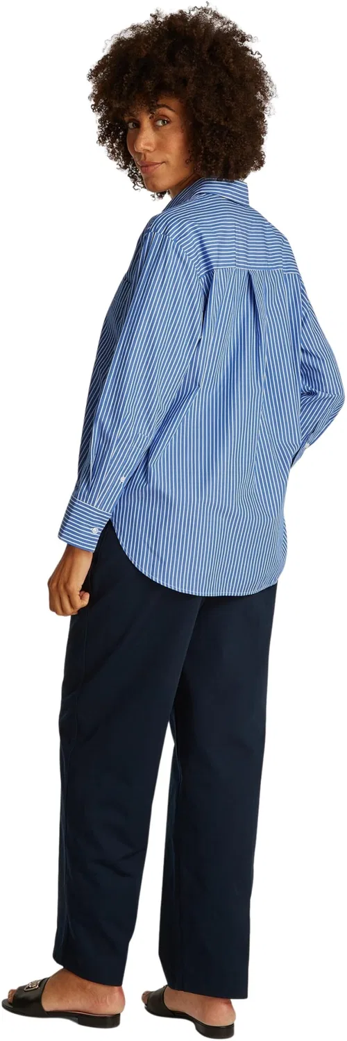 Женская рубашка оверсайз Tommy Hilfiger, Blue (Blue Stp) — фото 3