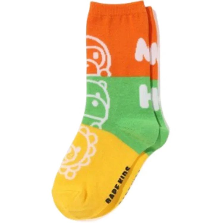 Детские носки с принтом 1 Pack A BATHING APE, Orange