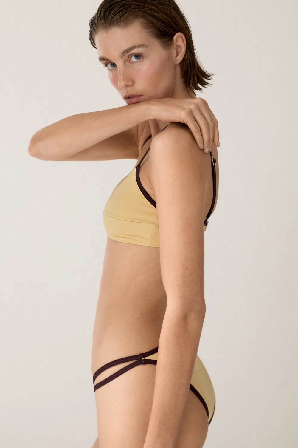 Плавки Massimo Dutti, контрастные, Vanilla — фото 4