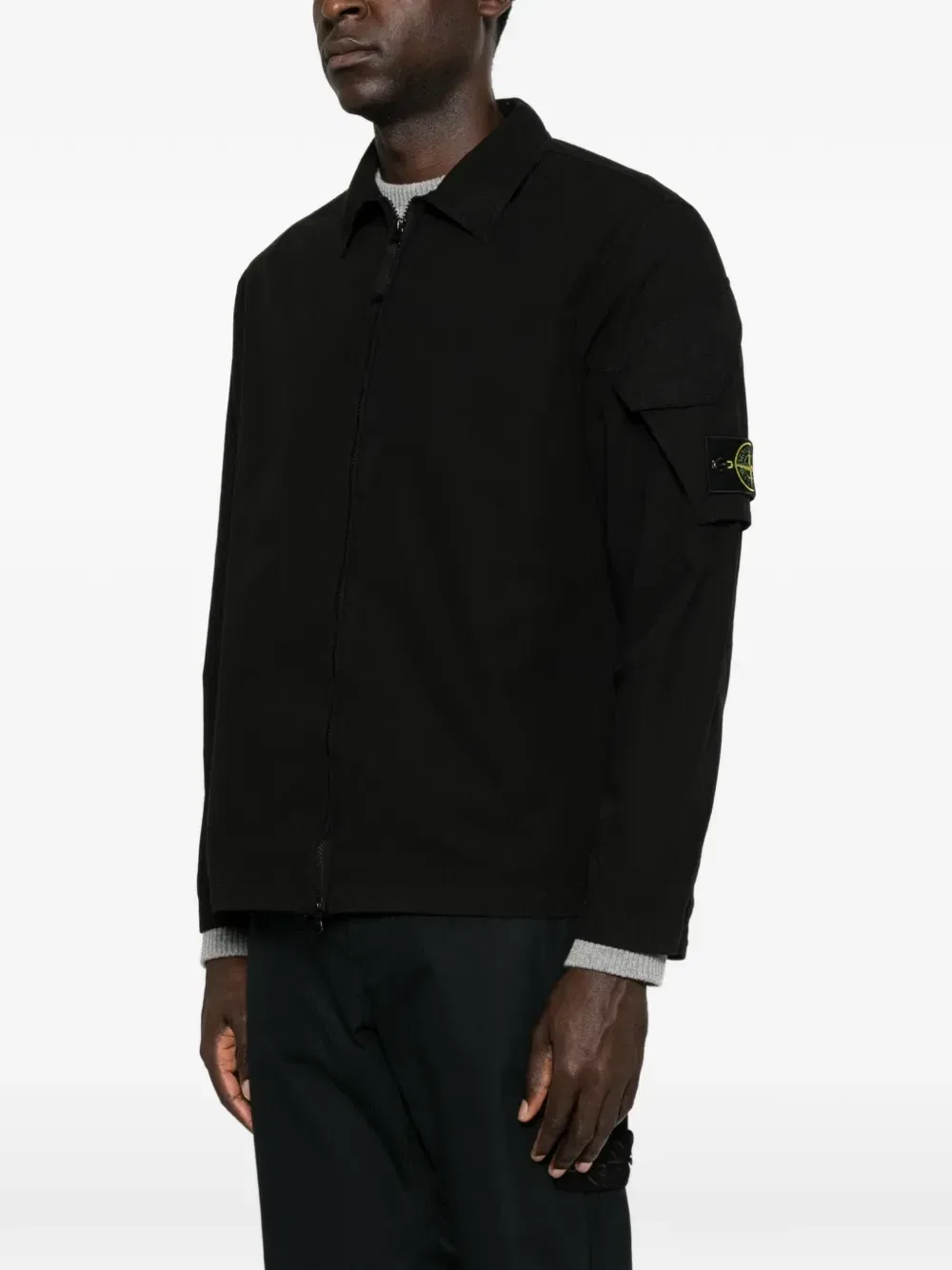 Рубашка-куртка на молнии Stone Island, черный — фото 3