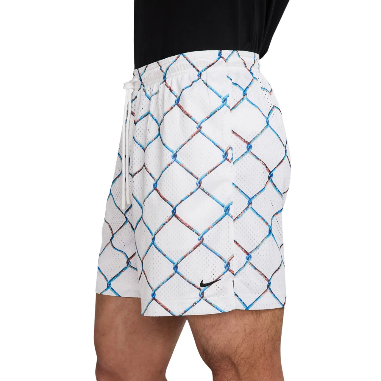 Мужские шорты Dri-Fit Practice Mesh 5 Inch Nike, белый/черный — фото 3