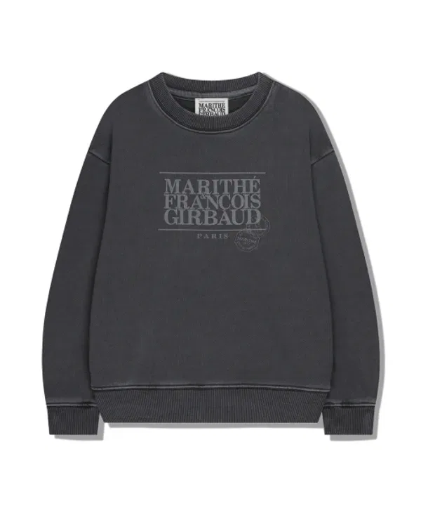Свитшот детский с эффектом выцветания, Marithé Kids, charcoal — фото 2
