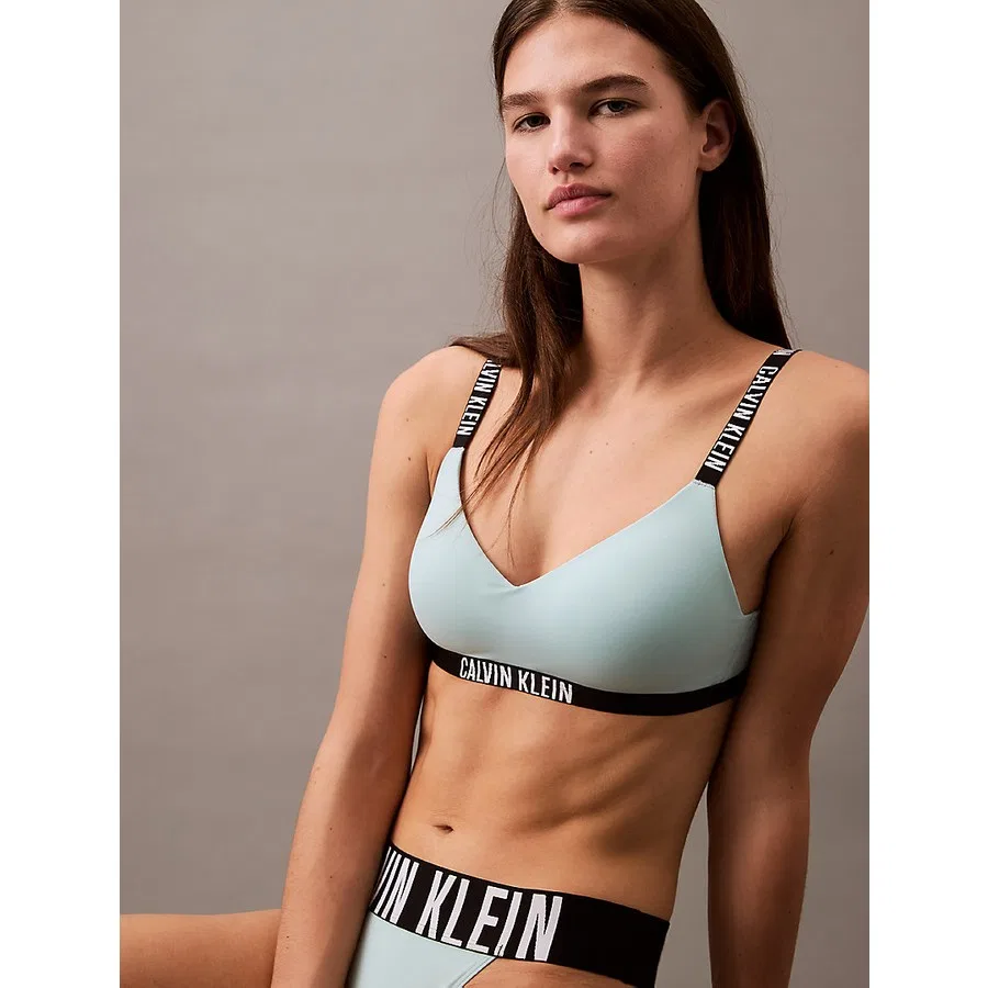 Спортивный бюстгальтер с легкой подкладкой Calvin Klein Lghtly Lined Bralette, Синий — фото 3