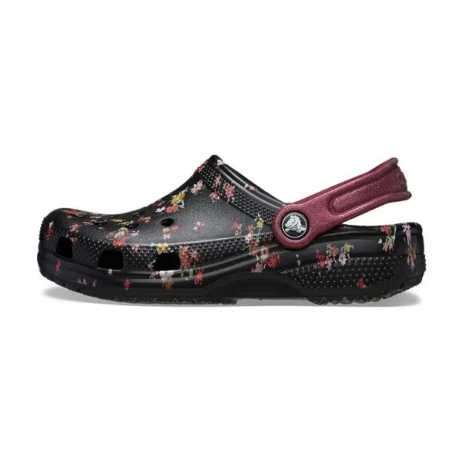Детские кроксы Classic с графическим принтом Crocs, Black — фото 3