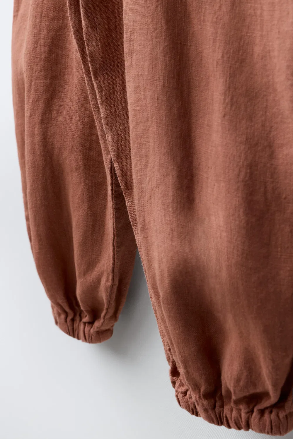 Комбинезон из 100% льна ZARA, Dark Russet — фото 4