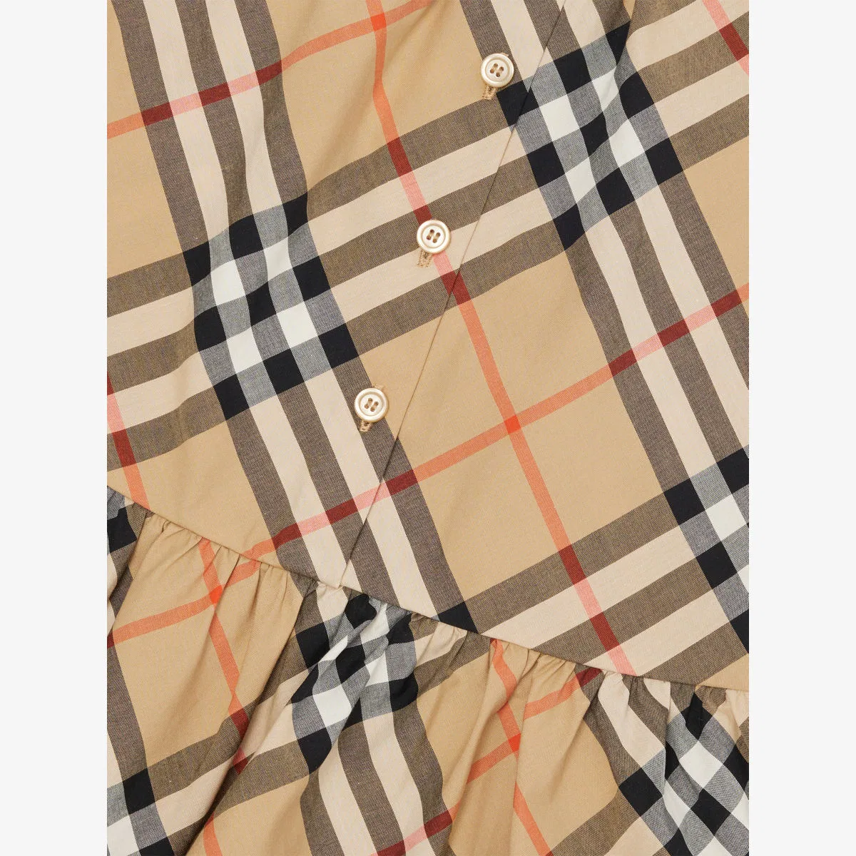 Хлопковое платье в клетку Talley, размер 6 месяцев - 2 года Burberry — фото 2