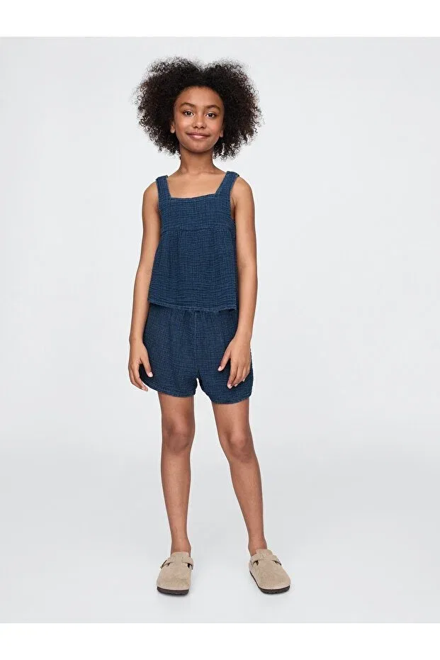 Детские шорты для девочек джинсовые Gap, Navy Blue-000