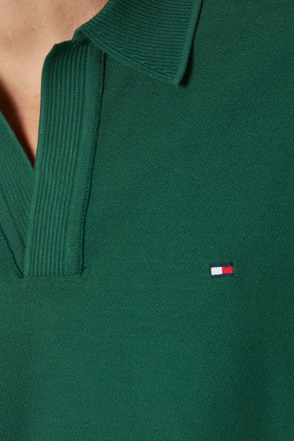 Рубашка поло классическая Tommy Hilfiger, зеленый — фото 4