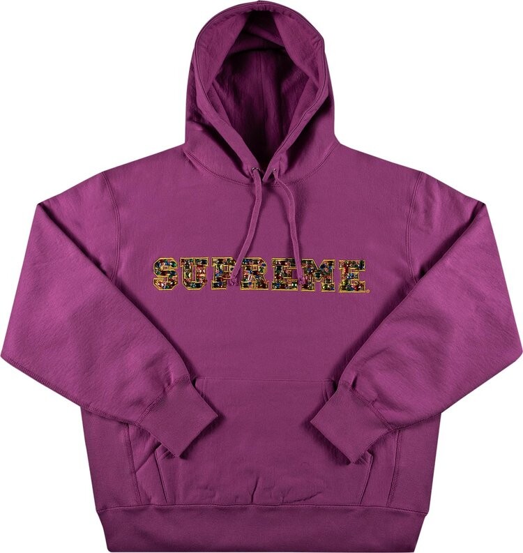 Толстовка Supreme Jewels Hooded Sweatshirt 'Bright Purple', фиолетовый — фото 2