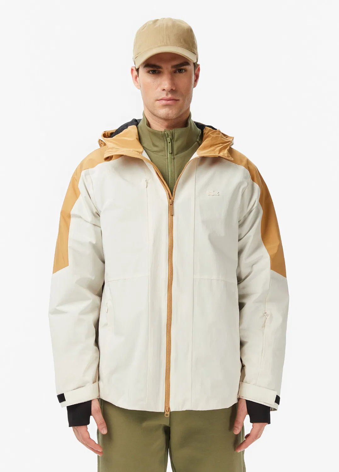 Куртка Lacoste Relaxed Fit с капюшоном, кремовый
