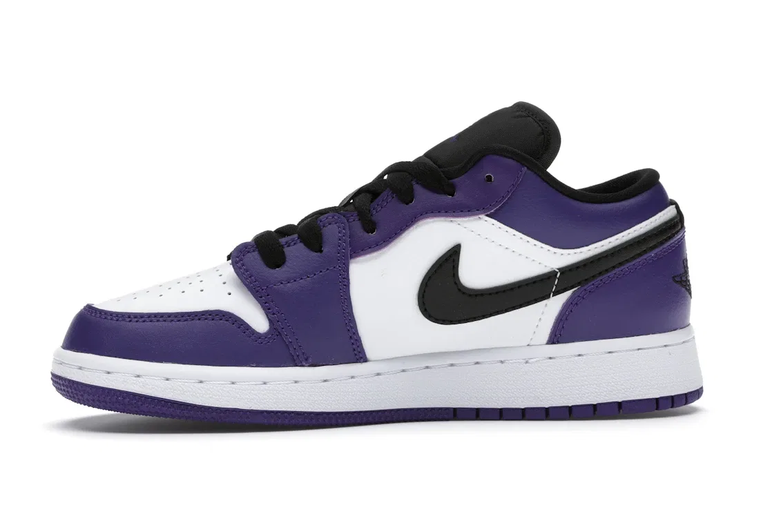 Детские кроссовки Lifestyle с принтом Jordan 1 Low Court Purple White GS Jordan, Court Purple/Black-White — фото 3