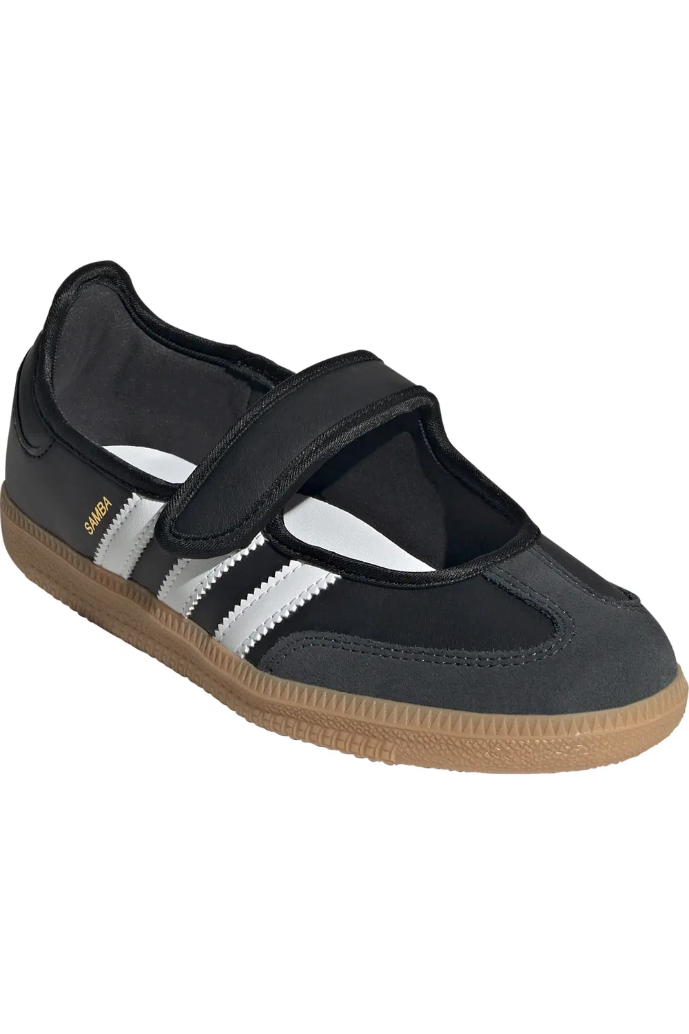 Детские кеды на липучке с заниженным профилем Samba Jane adidas, Cblack/Ftw