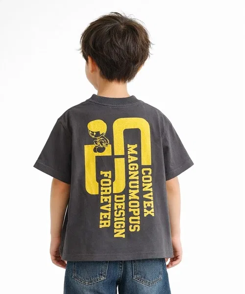 Детская футболка с принтом Arch Logo Wide-T Convex, Charcoal Grey