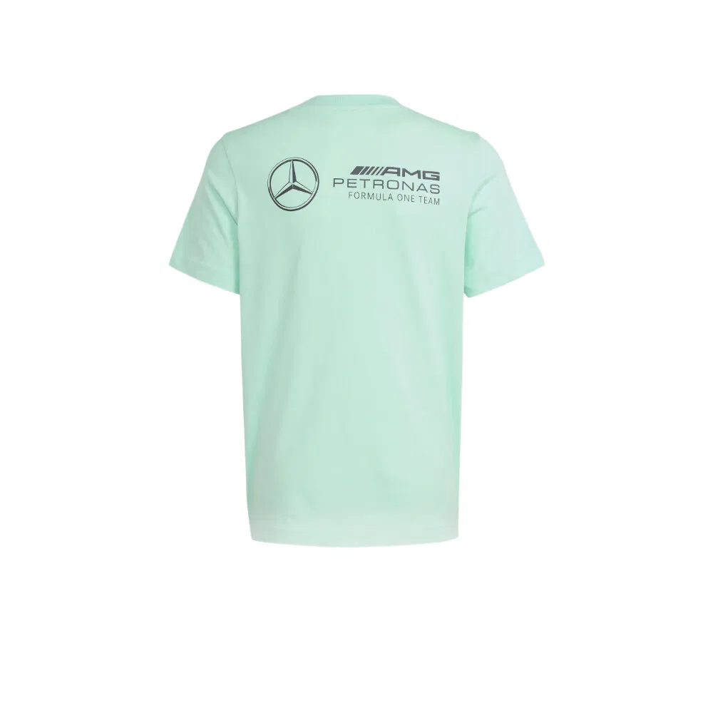 Детская футболка хлопковая Adidas MotorsportsAEROREADY T Shirt SS25 Green Teenagers, Green — фото 3