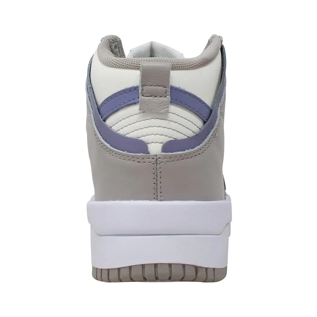 Детские кроссовки для девочек с принтом Dunk High Up NIKE, Sail Iron Purple College Grey — фото 4