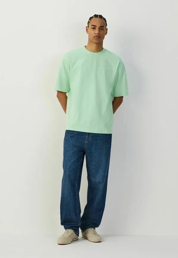Футболка хлопковая Essential crew neck t-shirt regular fit, Next, Aqua Green, бирюзовый