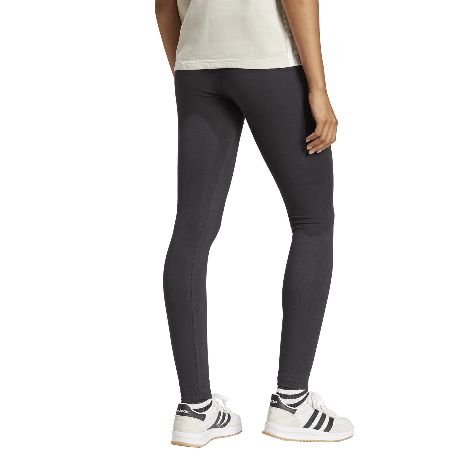 Женские спортивные леггинсы в обтяжку Adidas, черный — фото 3