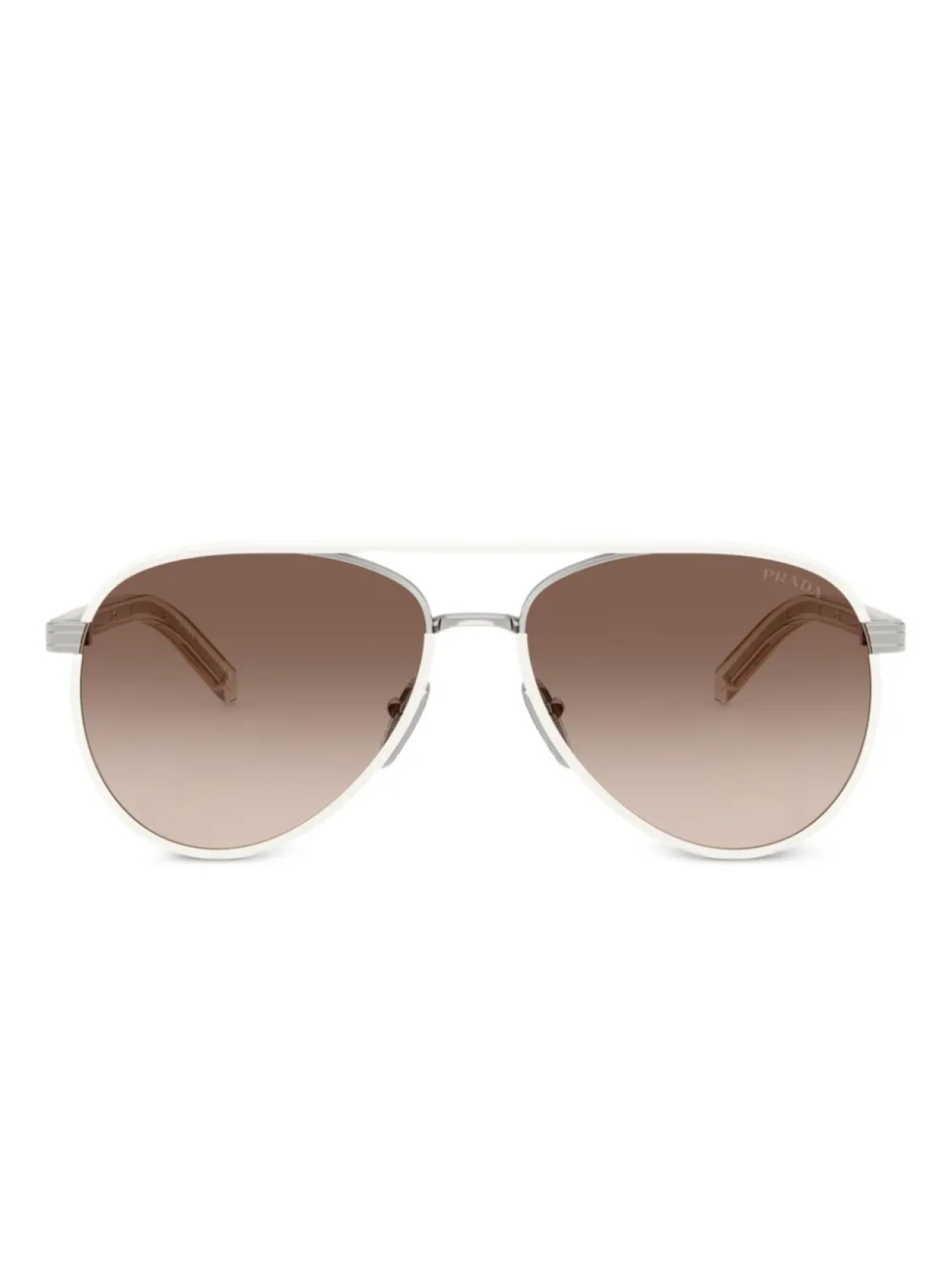 

Солнцезащитные очки с гравировкой логотипа Prada Eyewear, белый