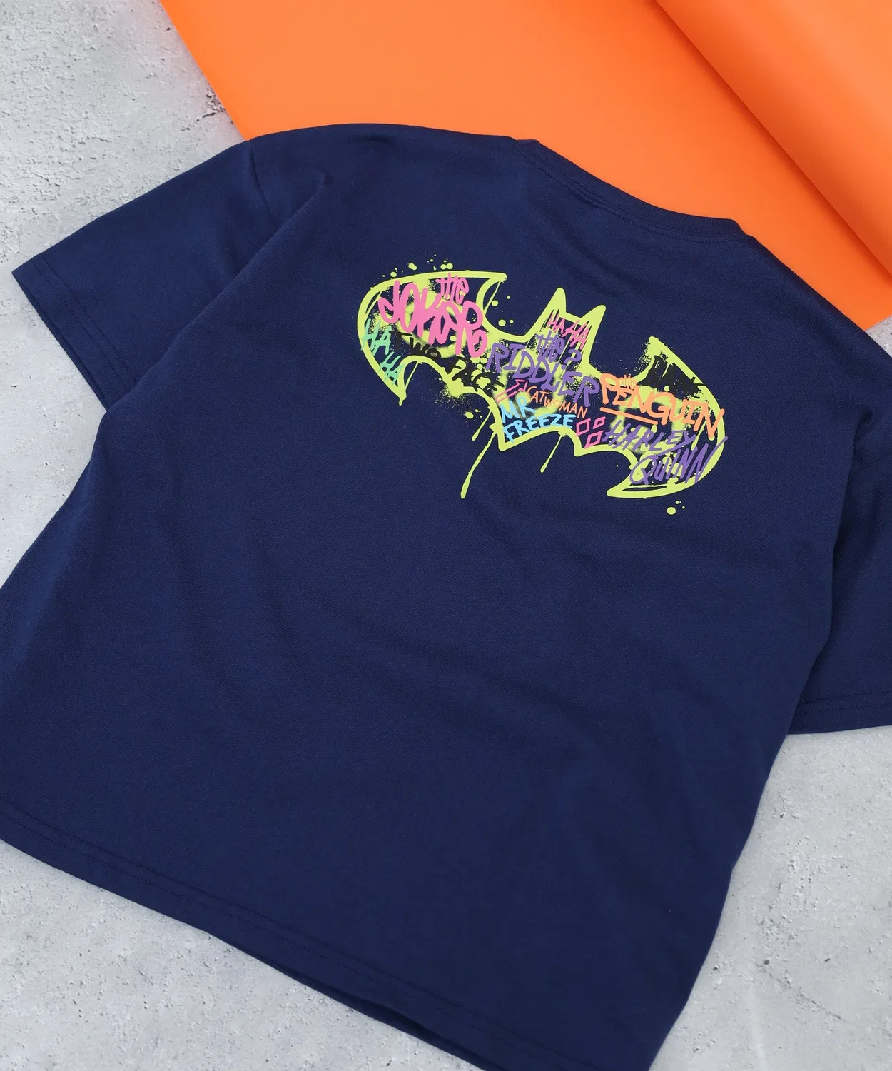 Детская футболка с принтом Batman Batman FUNALIVE, Navy