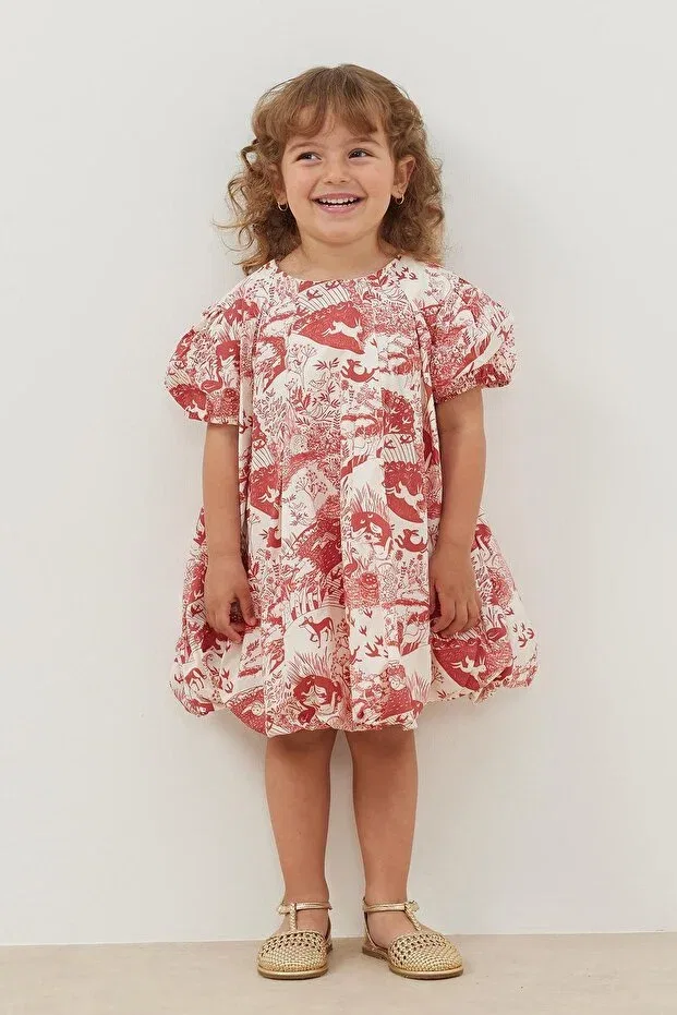 Детское платье для девочек с принтом Balloon Dress Fahhar Kids, Red
