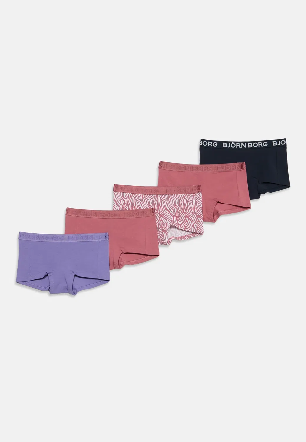 5 pack - хипстеры Björn Borg, Black/Pink/Purple