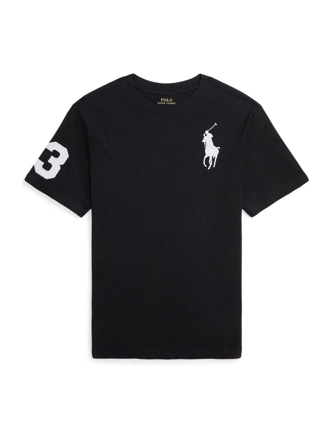 Футболка с вышивкой Big Pony Polo Ralph Lauren, черный — фото 4