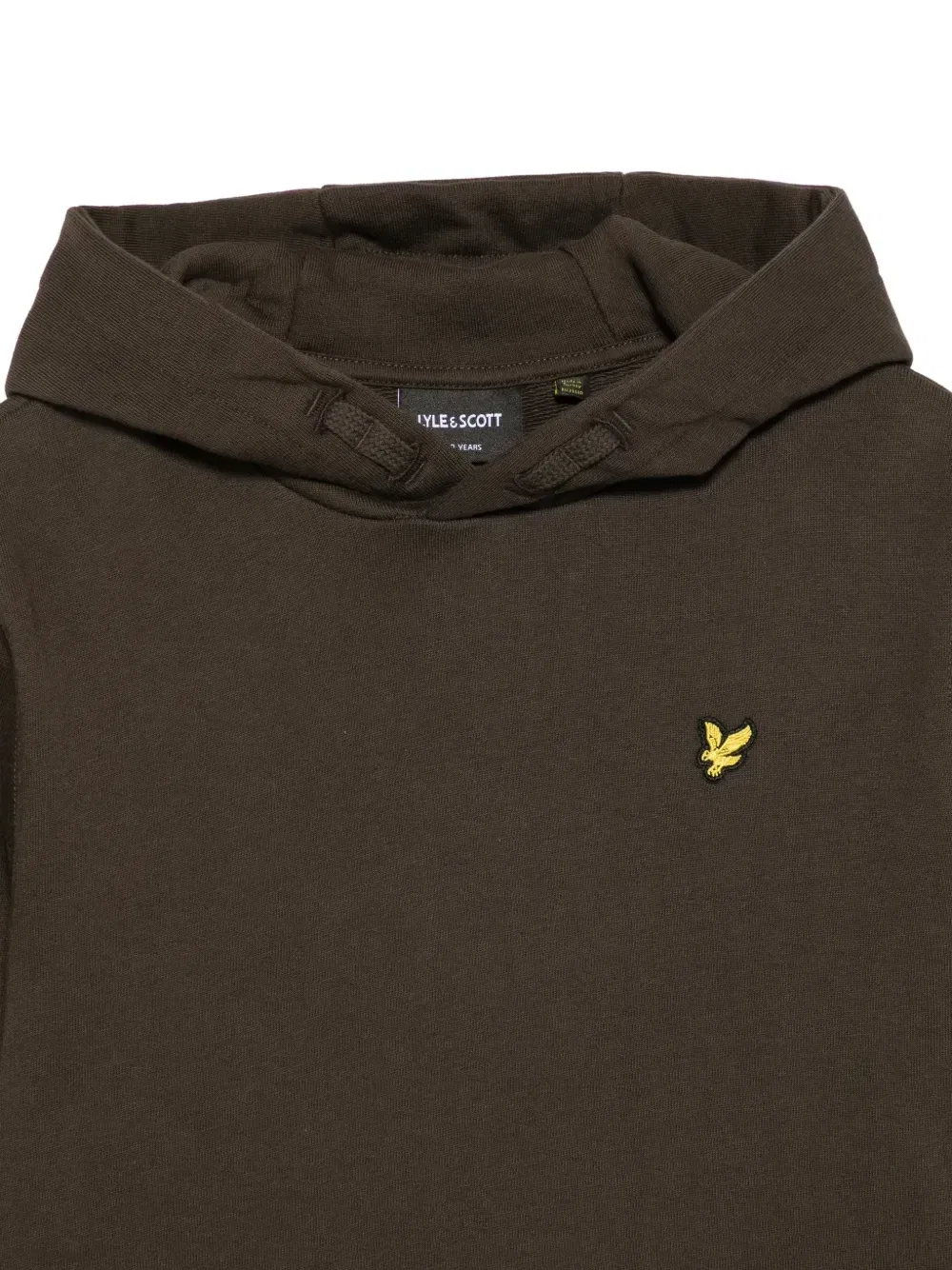 Худи с накладным карманом и нашивкой-логотипом Lyle & Scott Kids, коричневый — фото 3