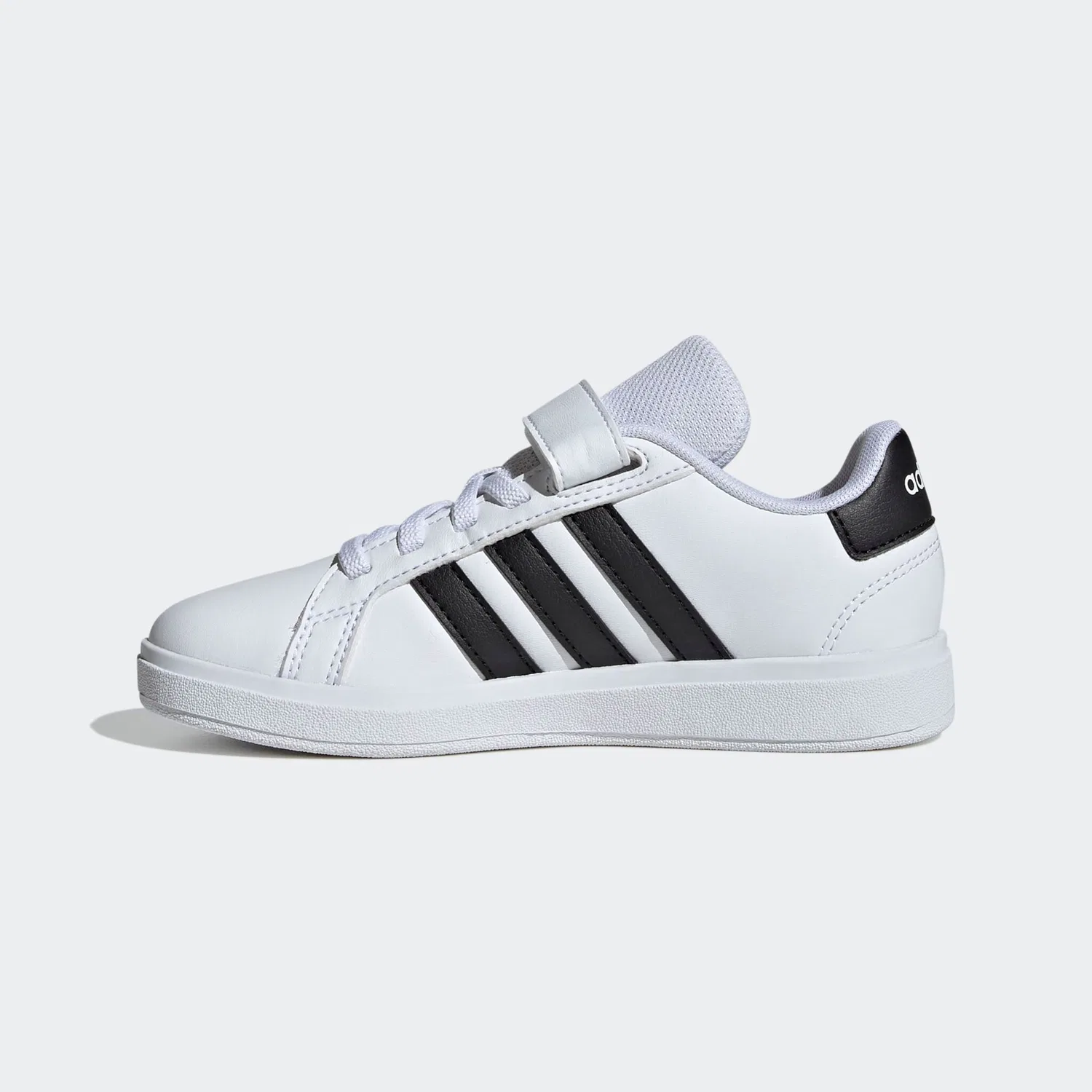 Детские спортивные кроссовки с липучками Adidas Sportswear, Cloud White/Core Black/White — фото 3