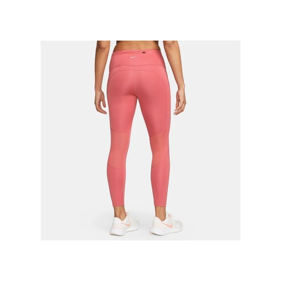 Женские леггинсы с высокой посадкой Dri-Fit Fast Sw Hbr Mid Rise 7/8 Nike, Розовый — фото 3