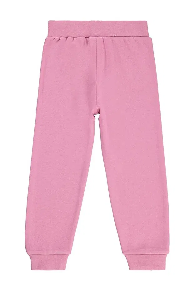Детские спортивные штаны для девочек с принтом Colorful Butterfly Printed Civil Girls, Soft Pink — фото 2