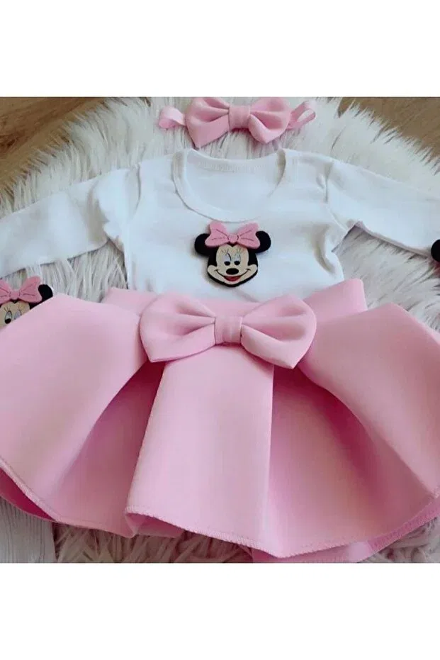 Детский комплект для девочек с принтом Birthday Set Kokosh Kidss, Pink — фото 2