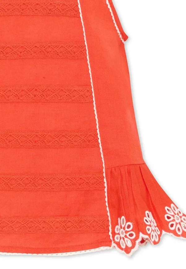 Топ с вышивкой Top Stella Mccartney Kids, красный — фото 3