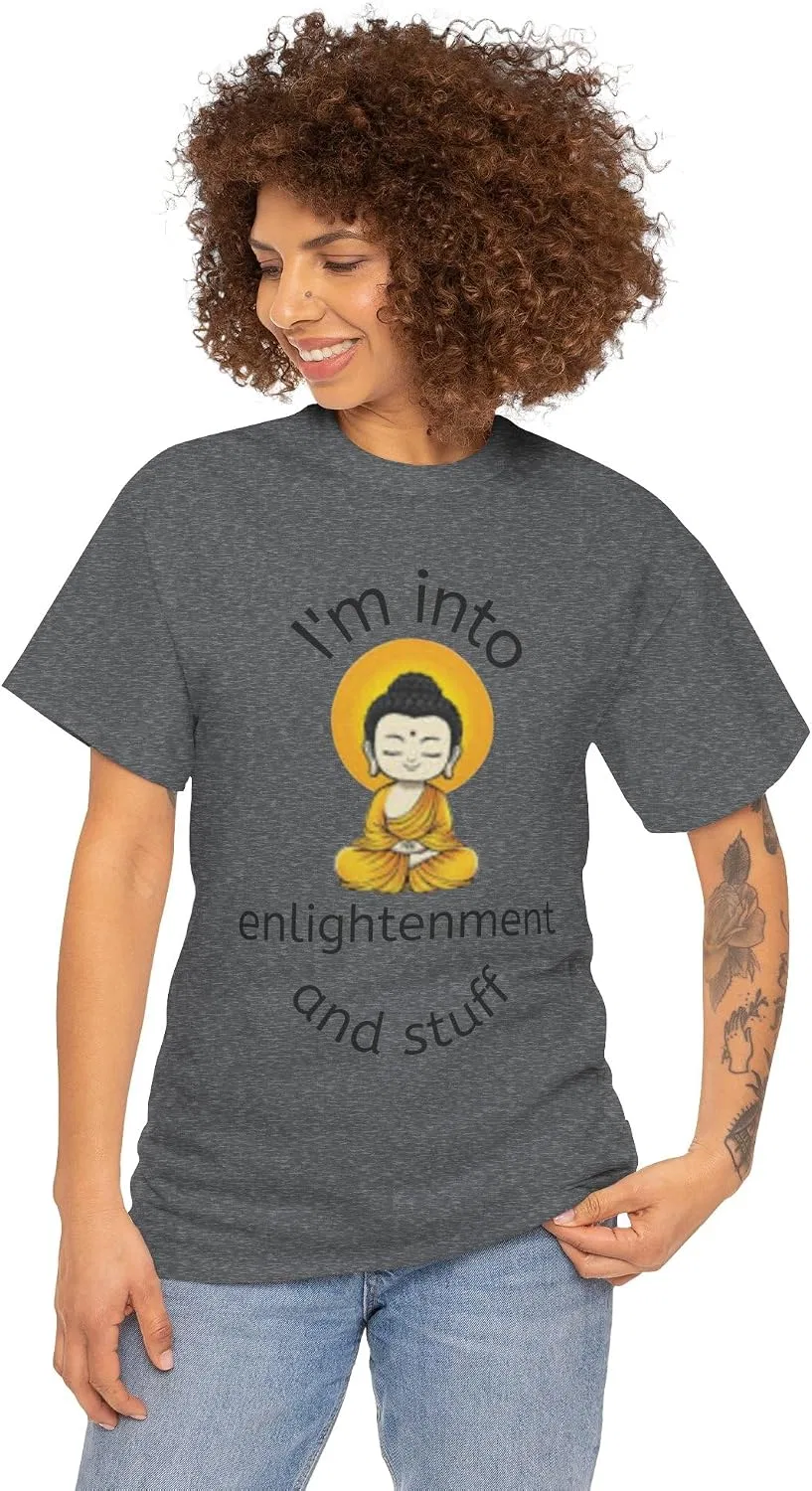 Женская футболка с принтом I'm into Enlightenment, графитовый меланж — фото 3
