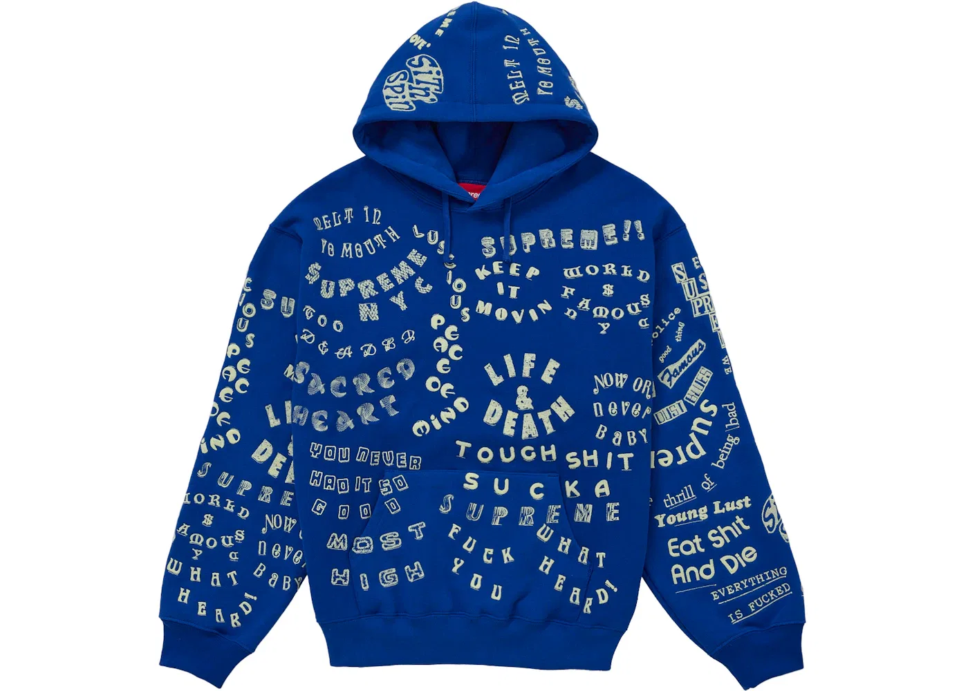 Мужской худи с принтом Too Deadly Supreme, Blue