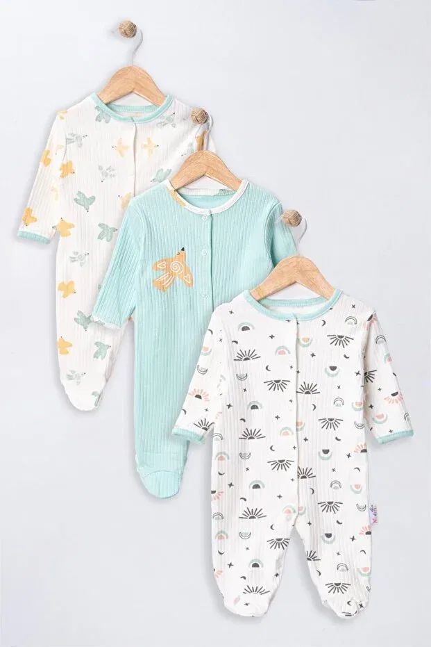 Детский комбинезон-пижама с принтом Basics Enia Baby, Multicolor — фото 2