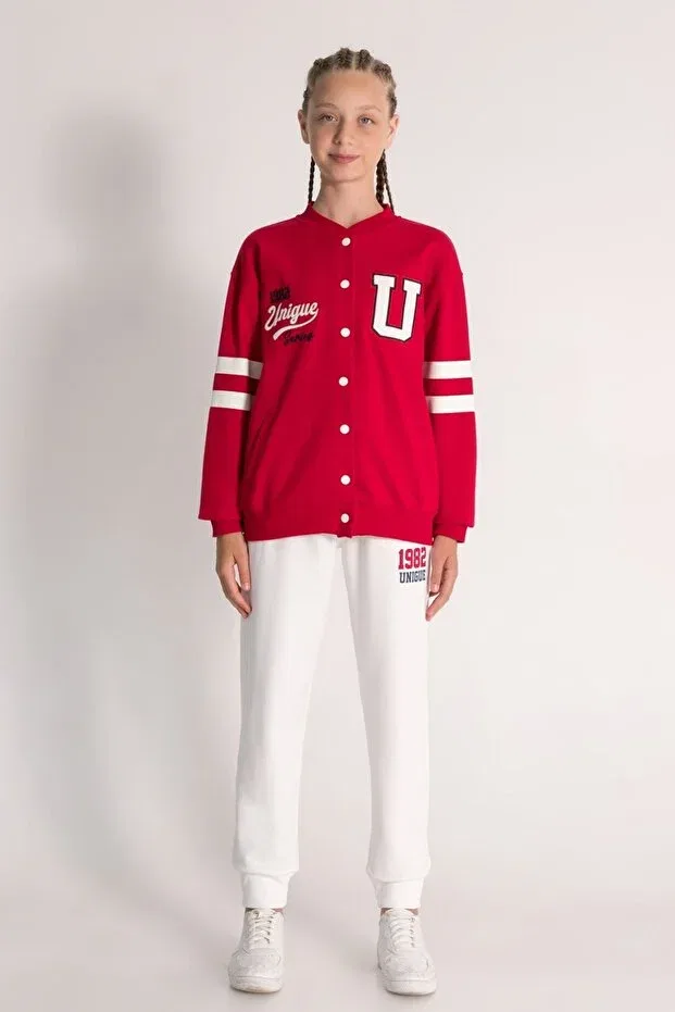 Детский кардиган для девочек хлопковый Basics Dmb Boys & Girls, Red — фото 3