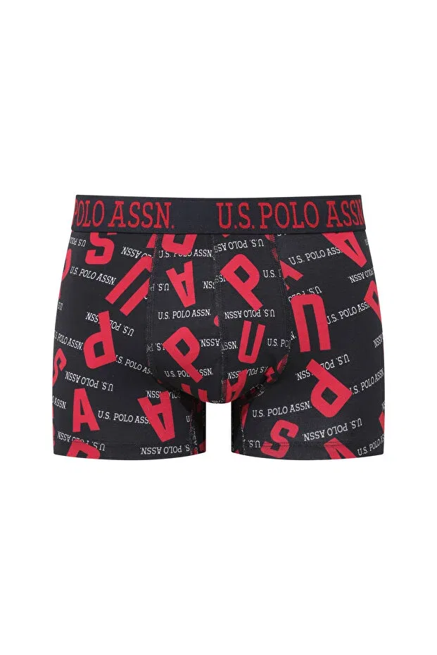 Мужские боксеры с принтом 3-шт U.S. Polo Assn., Navy Blue - Red - Printed — фото 3