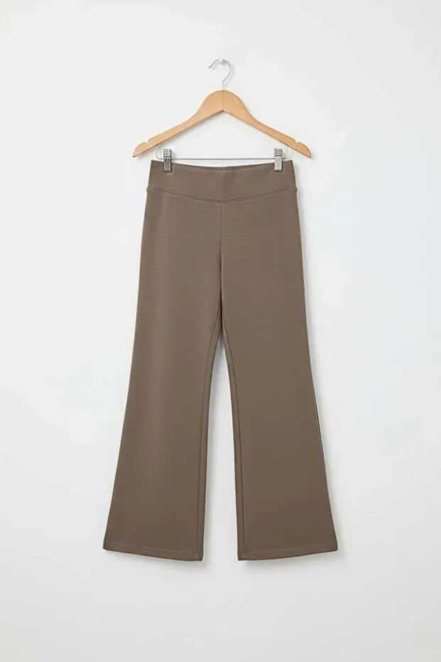 Детские широкие леггинсы для девочек с завышенной талией Zubi Kids, Brown — фото 4