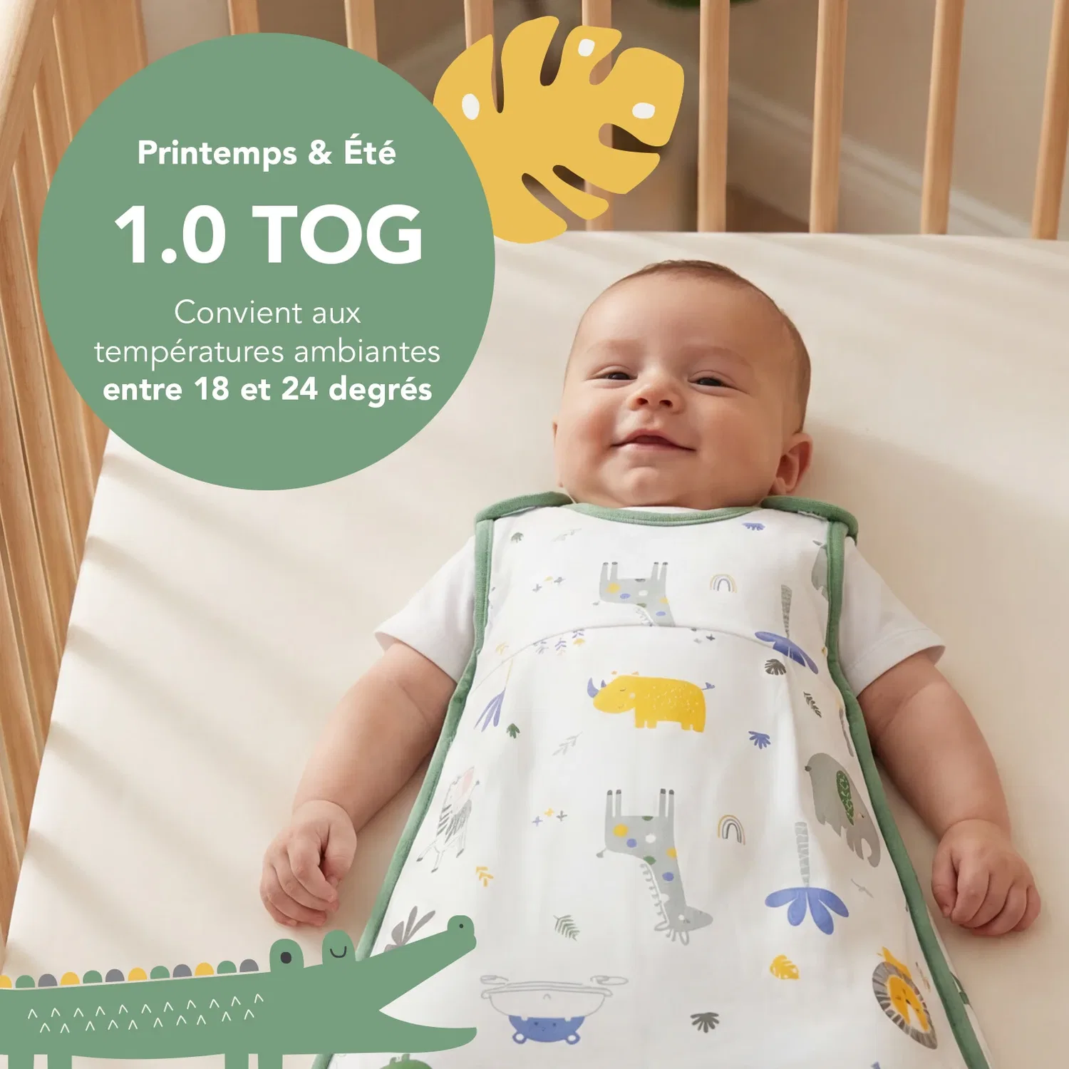 Спальный мешок для малыша 1.0 TOG Schlummersack, темно-зеленый — фото 4