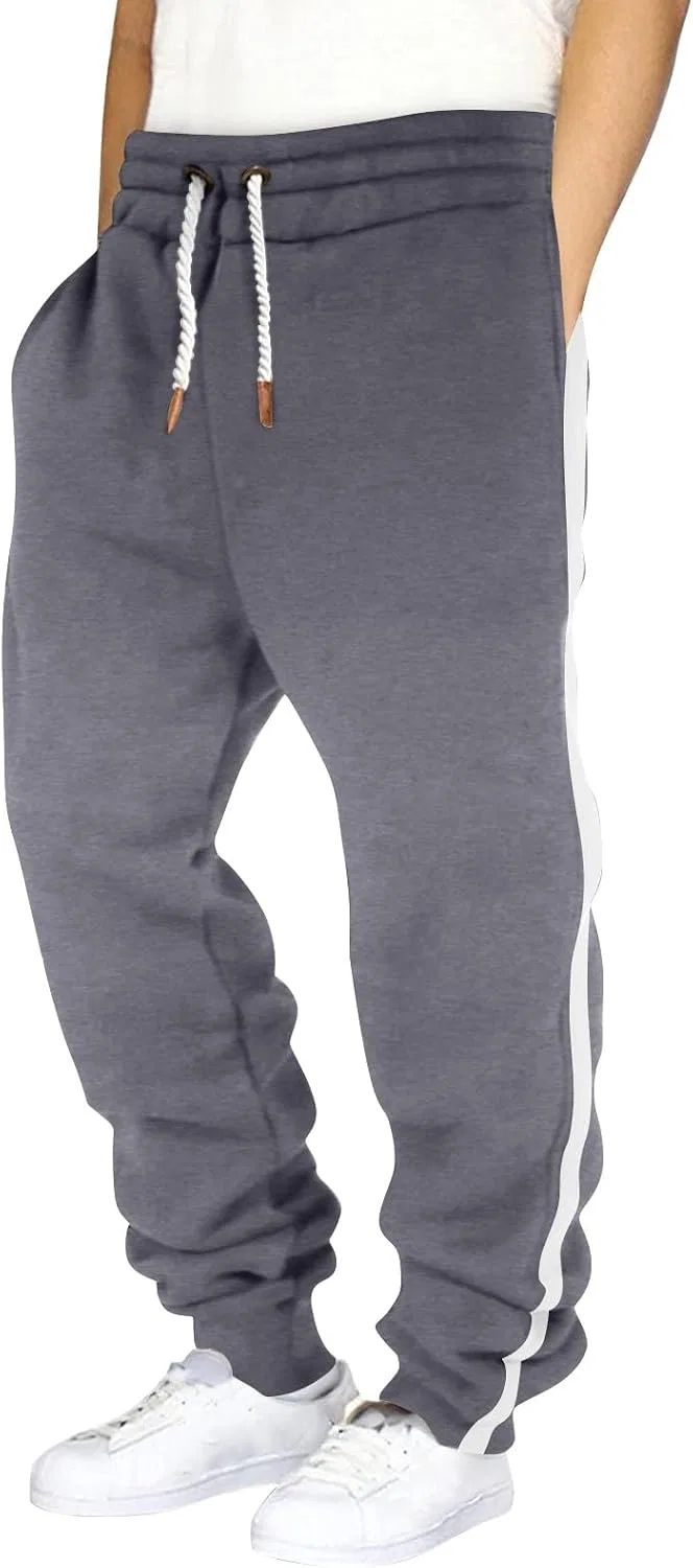 Мужские спортивные штаны с флисовыми вставками, Athletic Tapered Fit, тёмно-серый — фото 2