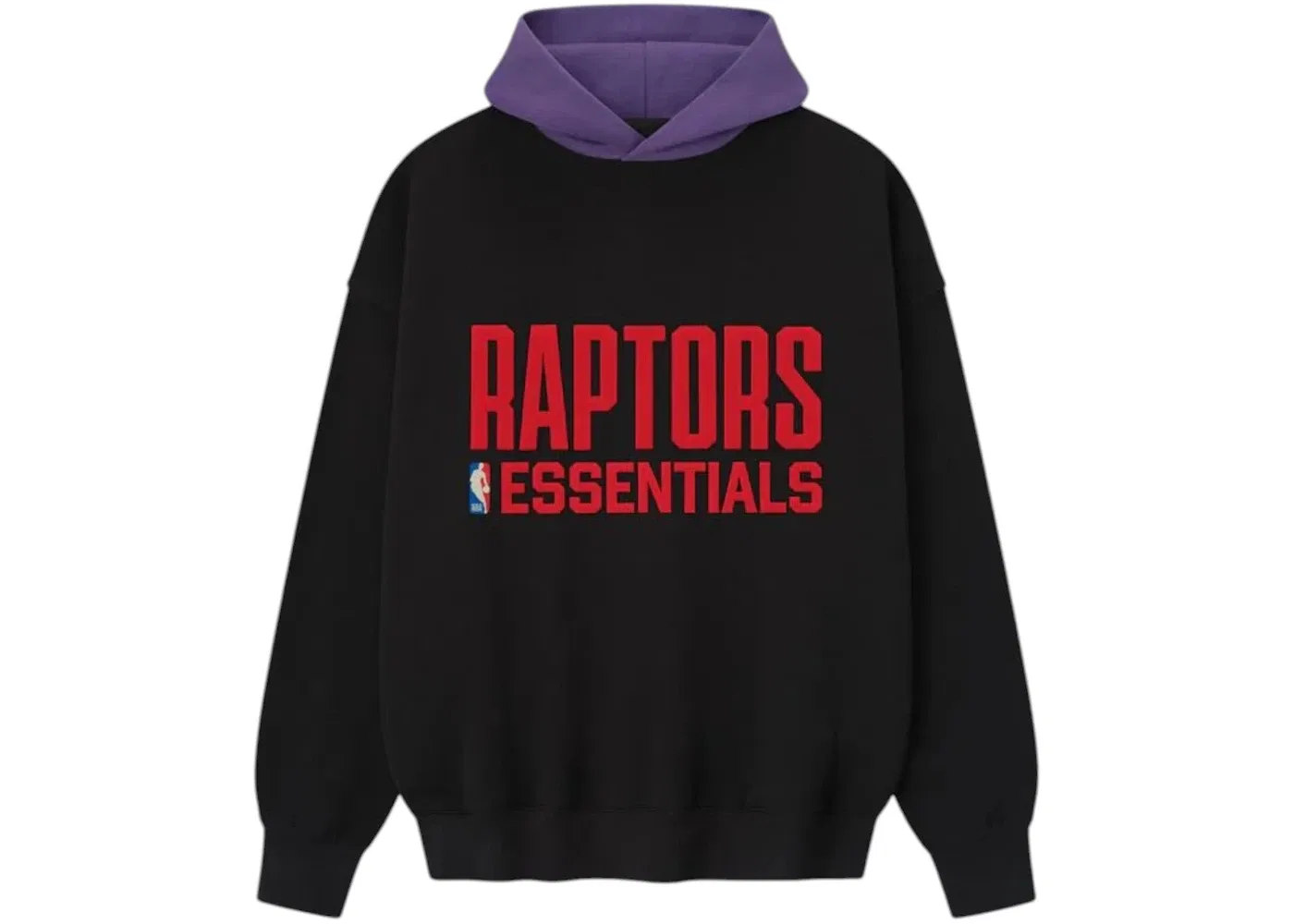 Мужская худи с длинным рукавом Fear of God Essentials Raptors Sport Hoodie, Black/Purple Reign