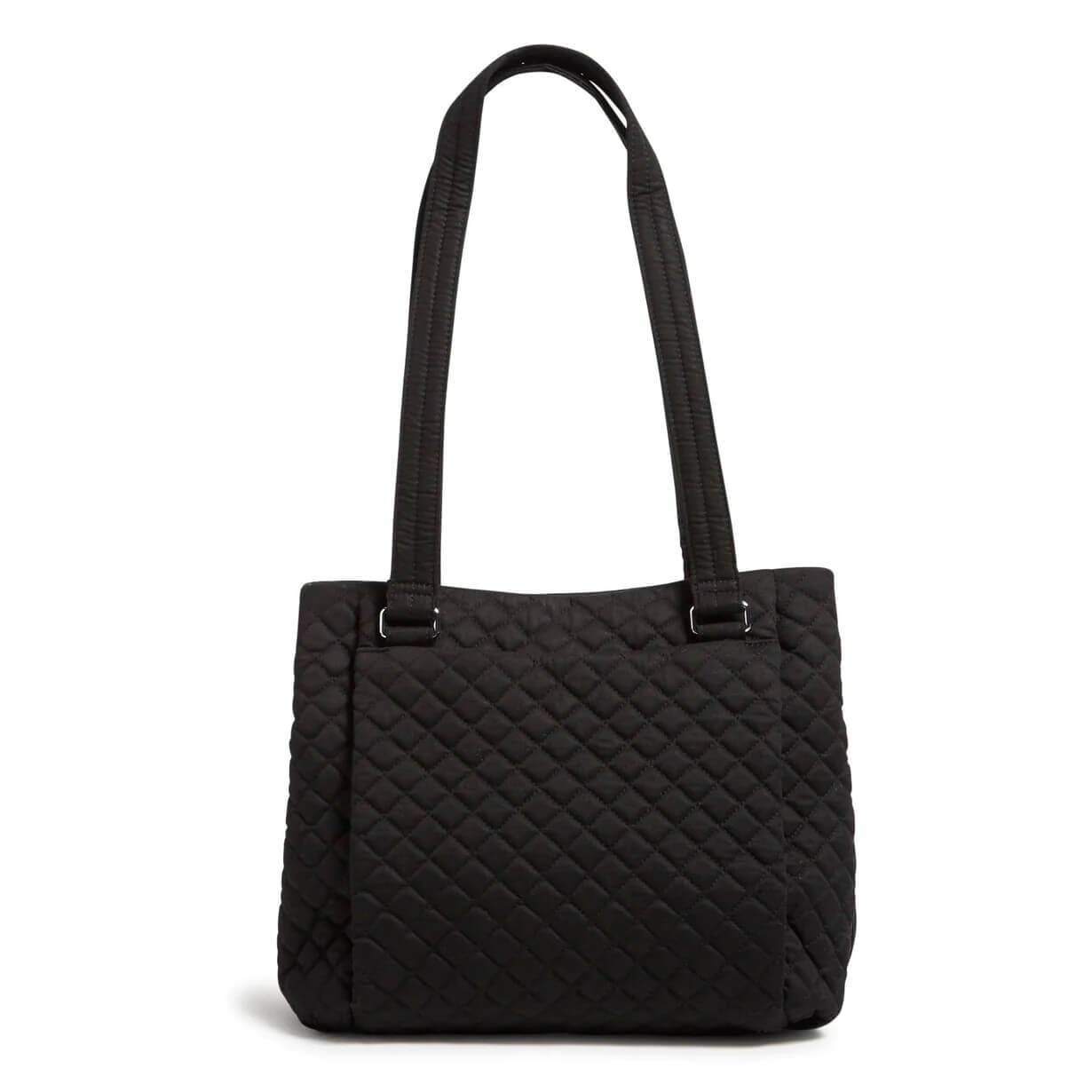 

Хлопковая сумка Vera Bradley Multi-Compartment Shoulder Satchel Purse, черный